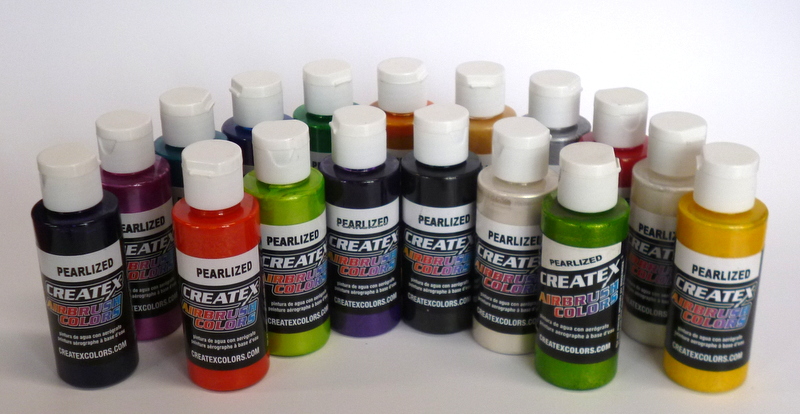 Createx kit 17 colori perlati per aerografo 60 ml, Colori perlati Createx,  Createx