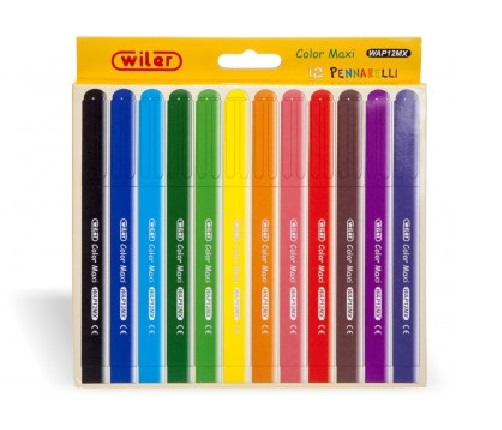 12 pennarelli punta grossa