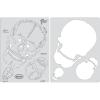 2 Stencils aerografo Artool Horror of Skullmaster "Heads up"