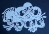 Stencil aerografo WoW  Skulls 1 Medium - TESCHI Medium