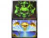 2 Stencils A4 aerografo "Flaming Skull" Harder