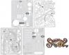 4 Stencils aerografo ARTOOL "Steampunk FX2" by Craig Fraser