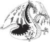 Stencil aerografo "Dragon 1" DRAGO by R.Evans