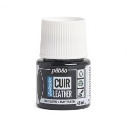 Pebeo Setacolor CUIR LEATHER Colore per pelle 45 ml  EXTREME BLACK - NERO PROFONDO
