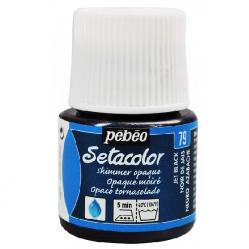Pebeo Setacolor OPAQUE MOIRE' Colore per tessuto 45 ml  JET BLACK - NERO