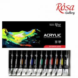 Colori acrilici Paint Set - ROSA Gallery - 12 colori 20 ml