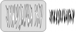 Stencil per body-painting Senjo "Zebra Design 2"