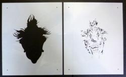 Stencil aerografo "Klown1 small" by R.Evans