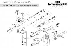 CERCA IL CODICE RICAMBIO AEROGRAFO IWATA HIGH PERFORMANCE PLUS