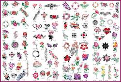 Stencils adesivi per tatuaggi temporanei - Libro 10 - 100 Stencils