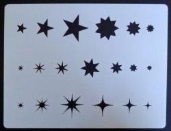 4 Stencils aerografo WoW  Stars - STELLE