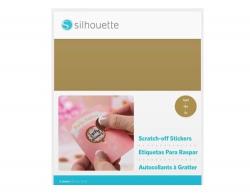 5 Fogli adesivi tipo "gratta e vinci" Silhouette 21,5 x 28 cm - ORO