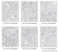 6 Mini Airbrush Stencils ARTOOL "Kustom Kulture FX"