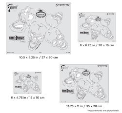 4 stencils aerografo ARTOOL  Bone Headz "Screamers"