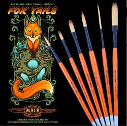 6 Pennelli per pinstriping Andrew Mack Serie Tidwell Foxy Tail