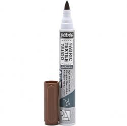 PENNARELLO 7A 1 mm Pebeo Colore per tessuto  BROWN - MARRONE