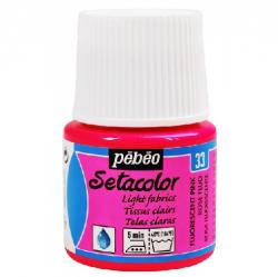 Pebeo Setacolor LIGHT FABRICS Colore per tessuti chiari 45 ml  FLUO PINK - ROSA FLUO