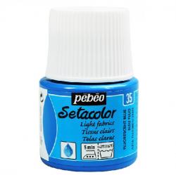 Pebeo Setacolor LIGHT FABRICS Colore per tessuti chiari 45 ml  FLUO BLUE - BLU FLUO