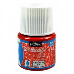 Pebeo Setacolor LIGHT FABRICS Colore per tessuti chiari 45 ml  GLITTER RUBY