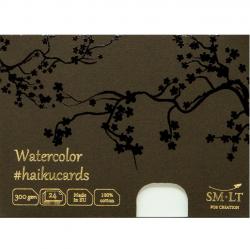 24 carte per acquerello 100% cotone SMLT Art - 300 g/mq  C-24(300)
