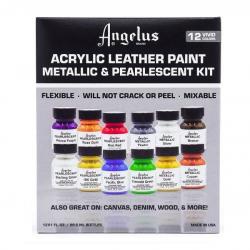 ANGELUS KIT COLORI 5 METALLICI + 7 PERLATI da 29,5 ml