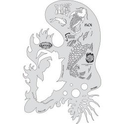 Stencil aerografo ARTOOL Kanji Master "Koi" by D. Mathewson