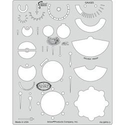 Stencil aerografo ARTOOL Steampunk-Fx "Gauges" by C. Fraser