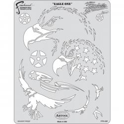 Stencil aerografo ARTOOL Patriotica "Eagle One" by Craig Fraser