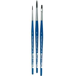 Set 3 pennelli in fibra sintetica DA VINCI - KIT 3505 FORTE BASIC - linea Hobby