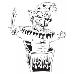 Stencil aerografo "Jack in the box 1" by R.Evans