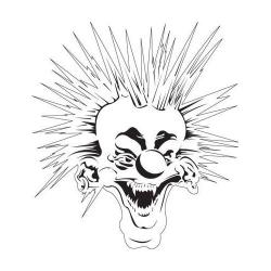 Stencil aerografo "Klown3 small" by R.Evans