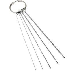 Kit 5 fili in metallo per pulizia aerografo