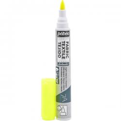 PENNARELLO 7A 1 mm Pebeo Colore per tessuto FLUORESCENT YELLOW - GIALLO FLUO
