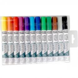 PENNARELLO 7A 1 mm Pebeo Colore per tessuto KIT 12 COLORI