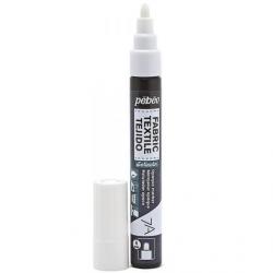 PENNARELLO 7A 4 mm Pebeo Colore per tessuto WHITE - BIANCO