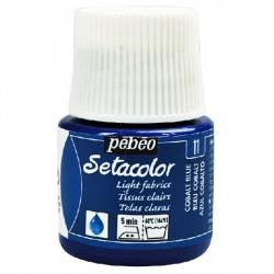 Pebeo Setacolor LIGHT FABRICS Colore per tessuti chiari 45 ml  COBALT BLUE - BLU COBALTO