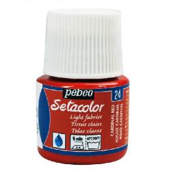 Pebeo Setacolor LIGHT FABRICS Colore per tessuti chiari 45 ml  CARDINAL RED - ROSSO CARDINALE