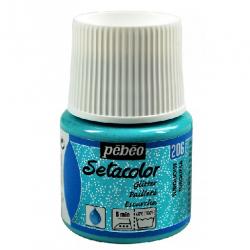 Pebeo Setacolor LIGHT FABRICS Colore per tessuti chiari 45 ml  GLITTER TURQUOISE