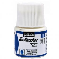 Pebeo Setacolor OPAQUE Colore per tessuto 45 ml  WHITE - BIANCO