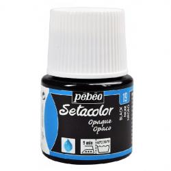 Pebeo Setacolor OPAQUE Colore per tessuto 45 ml  BLACK - NERO