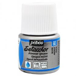Pebeo Setacolor OPAQUE MOIRE' Colore per tessuto 45 ml  SILVER - ARGENTO