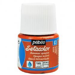 Pebeo Setacolor OPAQUE MOIRE' Colore per tessuto 45 ml  BRICK - ROSSO MATTONE
