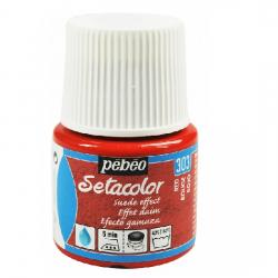 Pebeo Setacolor SUEDE EFFECT Colore per tessuto 45 ml  RED - ROSSO