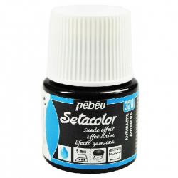 Pebeo Setacolor SUEDE EFFECT Colore per tessuto 45 ml  ANTHRACITE - ANTRACITE