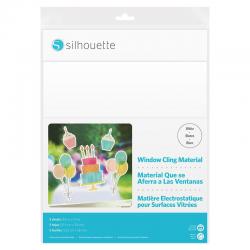 5 Fogli adesivi stampabili per vetrofanie Silhouette 21,5 x 28 cm - BIANCO
