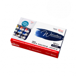 Acquerello CLASSIC - ROSA Gallery - 12 colori (box turchese)