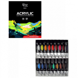 Colori acrilici Paint Set - ROSA Gallery - 18 colori 20 ml