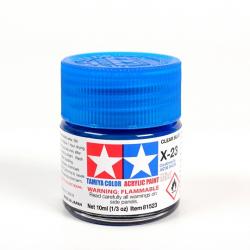 Tamiya colore acrilico lucido 10 ml X-23 CLEAR BLUE