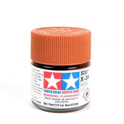 Tamiya colore acrilico lucido 10 ml X-34 METALLIC BROWN