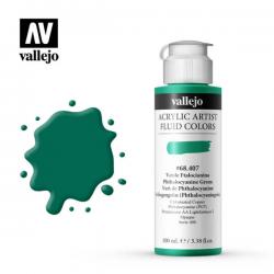 Vallejo Acrylic Artist Fluid Colors 100 ml colore PHTHALOCYANINE GREEN
